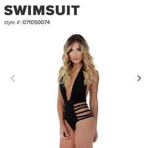 Windsor plunge halter swimsuit